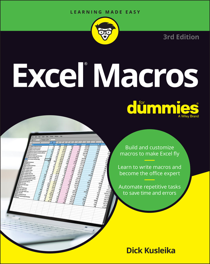 Excel Macros For Dummies, 3rd Edition (Paperback / softback) 9781119844433
