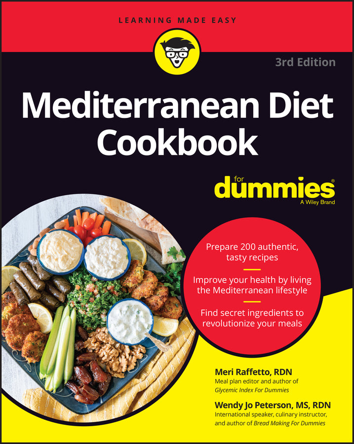 Mediterranean Diet Cookbook For Dummies, 3rd Edition (Paperback / softback) 9781119850274