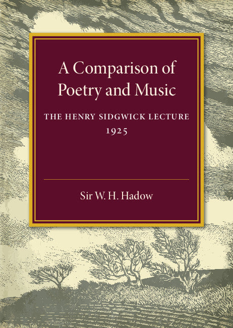 A Comparison of Poetry and Music (Paperback / softback) 9781316509548