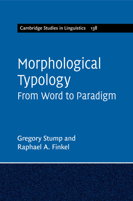 Morphological Typology; From Word to Paradigm (Paperback / softback) 9781316604779