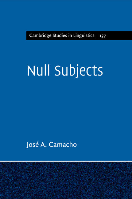 Null Subjects (Paperback / softback) 9781316604786