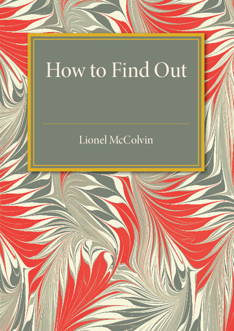 How to Find Out (Paperback / softback) 9781316612026