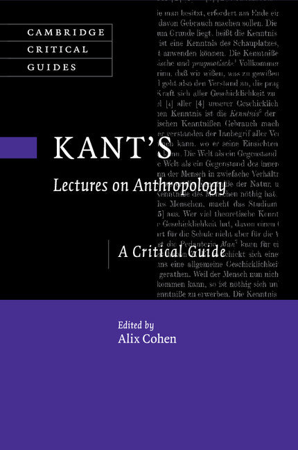 Kant's Lectures on Anthropology; A Critical Guide (Paperback / softback) 9781316621547