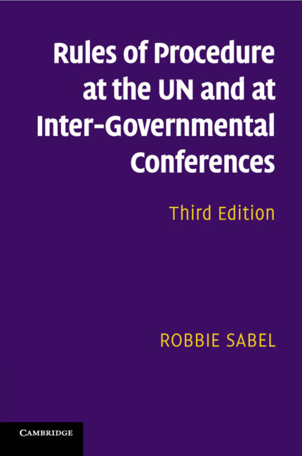 Rules of Procedure at the UN and at Inter-Governmental Conferences (Paperback / softback) 9781316624852