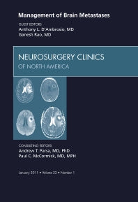 Management of Brain Metastases, An Issue of Neurosurgery Clinics (Hardback) 9781455704712