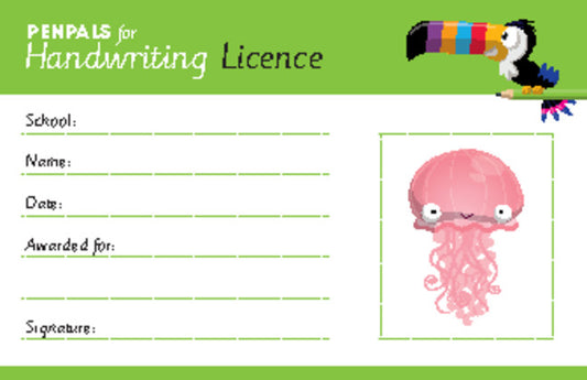 Penpals for Handwriting Pen Licence Cards (pack of 200) (Loose-leaf) 9781845657949