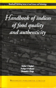 Handbook of Indices of Food Quality and Authenticity (Hardback) 9781855732995