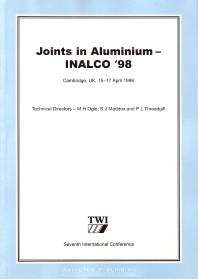 Joints in Aluminium – INALCO ’98; Seventh International Conference (Paperback / softback) 9781855734173