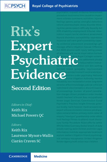 Rix's Expert Psychiatric Evidence (Multiple-component retail product) 9781911623687