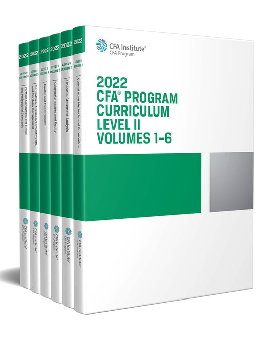 2022 CFA Program Curriculum Level II Box Set (Paperback / softback) 9781950157617